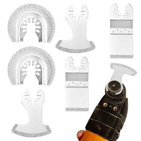17173951975929 Loqjss 6pcs Diamond Oscillating Tool Blade Set Multi Mortar Cutting Saw Blades
