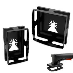 Luvrd 752288684228 2 Pack Rectangle And Square Slot Cutter Stainless Steel Socket Dr