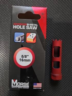 Mhs10 M.k. Morse Hole Saw 5/8 Inch Od 1-15/16 D Cutting Bi-metal Bn L-1