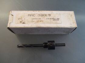 Hs5514b Mac Hs5514c Tools New Hole Saw Mandrel 1/4 Inch 1/2-20 Arbor Now