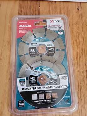 08838157162 Makita X Lock Segmented Diamond Blade Masonry 4-1/2 Inch 2 Pack E-07200 115mm