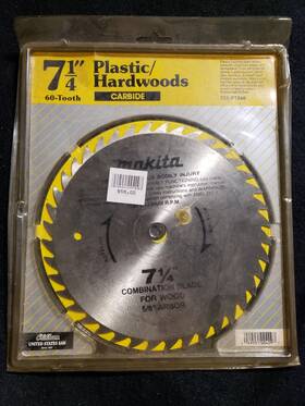 725-p7260 Makita 7 1/4 Inch 60 Tooth Carbide Blade. Made In Usa