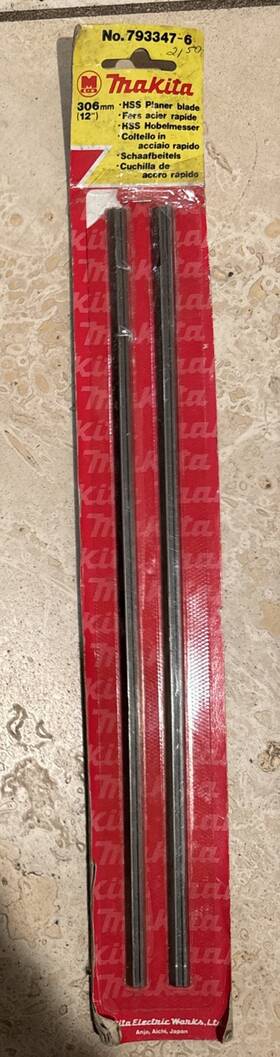 793347-6 Makita Genuine 12 Inch Hss Planer Blades Made In Japan New Package 306mm