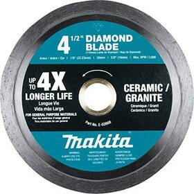 E-02668 Makita General Purpose Continuous Rim Diamond Blade 4-1/2 Inch