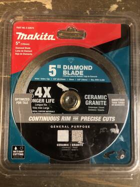 E-02674 Makita 5 In Diamond Blade Cont Inuous Rim General Purpose Ceramic/granite