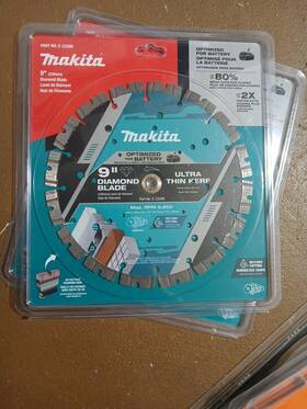 E-23298 Makita Ultra Kerf 9 Inch Diamond Blade Wet And Dry Cutting For Hardened Materials