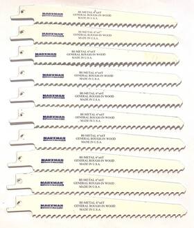 83095 Marxman 6 Inch Bi-metal Recip Saw Blades 6tpi Reciprocating Usa Made 10 Pack