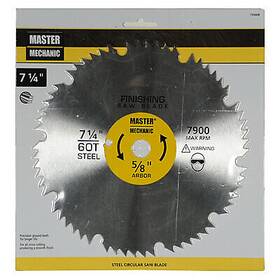 155408 Master Mechanic 10 Pack Steel Combo Circular Saw Blade 60 Teeth 7-1/4- Inch