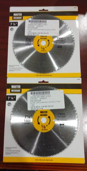 494948 Master Mechanic 2 Pcs 7 1/4 Inch 140 Tooth Osb Plywood Paneling Circular Saw Blade Free Shipping