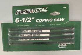 237-5408 Masterforce 6-1/2 Inch Coping Saw Blades Set 5-pack For All Woods