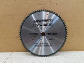 252-8304 Masterforce 12 Inch X 80 Tooth Titanium Carbide Tipped Finishing Saw Blade