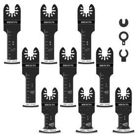 Mbseh009ab Mbuscps 9pcs Extra Long Multi Tool Blades Curved Edge Bi-metal Oscillating Blad