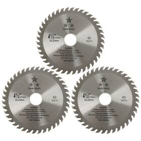901588 Menbager 3 Pack High Precision 4-1/2 Inch 40t Alloy Steel Cutting Basic With 7/8 Arbor