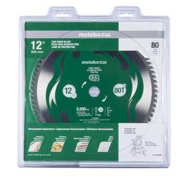 115436 Metabo Hpt 12in 80t Fine Finish Vpr Blade