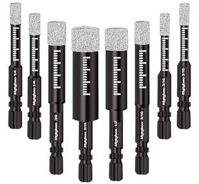 Mg167 Mgtgbao 8pcs Black Dry Diamond Drill Bits Set Core Bit For Granite Mar