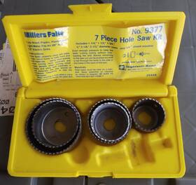 9377 Millers Falls 7-pc Hole Saw Kit No Incomplete. Free Shipping