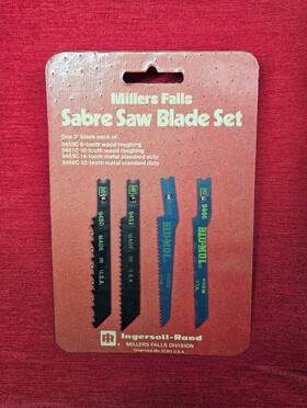 9482c Millers Falls Vintage Sabre Saw Blade Set Universal Shank Usa Lot Of 4 New