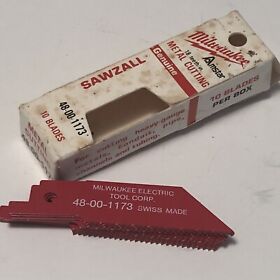 48-00-1173 Millwaukee Metal Cutting Saw Baldes Box Of 10 18 Teeth Per Inch