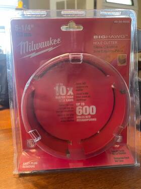 Milwaukee 045242225408 5 1/4 Big Hawg Hole Cutter
