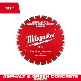 Milwaukee 045242275540 16 Inch Asphalt And Green Concrete Segmented Diamond Blade