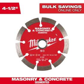 Milwaukee 045242282432 4.5 Inch Segmented Masonry And Concrete Diamond Blade