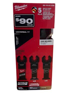 Milwaukee 045242391011 Multi-tool Oscillating Blade Kit With Nitrus And Bi-metal Blades 5-piece