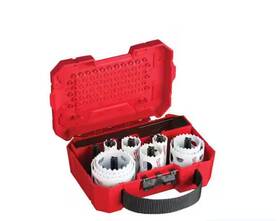49-22-4 Milwaukee 045242535507 Electric Hole Dozer Bi-metal Saw Kit 17pc Red Alloy Steel