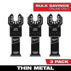 Milwaukee 045242571031 1-1/8 Inch Titanium Bi-metal Cutting Multi-tool Oscillating Blade 3pack