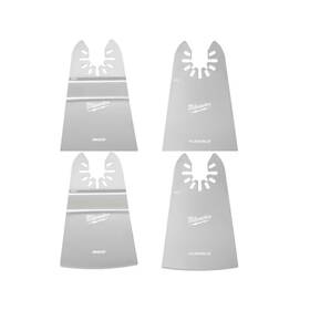 Milwaukee 313044614608 Rigid/flex Scraper Multi-tool Oscillating Blade Kit Stainless Universal 4-piece