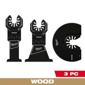 Milwaukee 445034517545 Multi-tool Oscillating Wood Cutting Blade Kit 3-piece