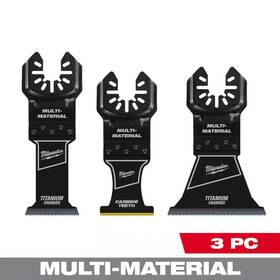Milwaukee 445038635610 Multi-tool Oscillating Multi-material Cutting Blade Kit 3-piece