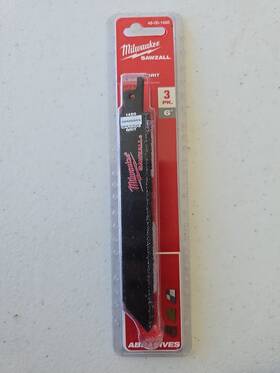 48-00-1420 Milwaukee 6 Inch Tungsten Carbide Sawzall Blade 3-pack Abrasives