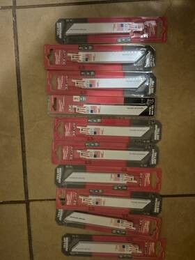 48-00-5184 Milwaukee 48-00-4184 10 Pck Sawzall 6 Inch 18 Tpi Thin Kerf Saw Blade