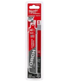 48-00-5501 Milwaukee 5pk. 6 Inch 7tpi Torch Metal Cutting Sawzall Blades Carbide