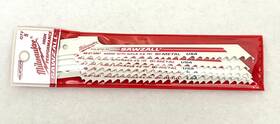 48-01-5041 Milwaukee Sawzall Blades 5 Pack Bi-metal Wood With Nails 4/6 Tpi 6 Inch