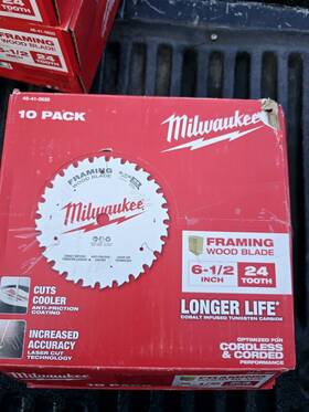 48-41-0620 Milwaukee 10 Pack 6-1/2 Inch 24t Framing Circular Saw Blades