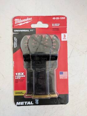48-25-1253 Milwaukee 48-90-1261 1-3/4 Inch Titanium Multi-tool Blade 3 Pack