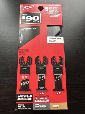 49-10-9115w Milwaukee Milwaukeemulti-tool Oscillating Blade Kit With Nitrus And Bi-metal Blades
