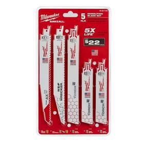 49-22-1105 Milwaukee Demolition Sawzall Blade Set 6 Inch / 9 5 Pc. New Sealed