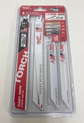 49-22-1306a Milwaukee Sawzall Reciprocating Saw 7 Blade Set 6 1 Metal And Wood