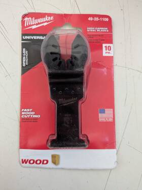 49-25-1109 Milwaukee High Carbon Steel Wood Cutting Multi-tool Blades 10pk