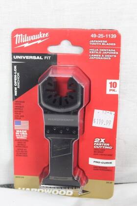 49-25-1139 Milwaukee 1-3/8 Inch High Carbon Steel Universal Japanese Teeth Blade 10