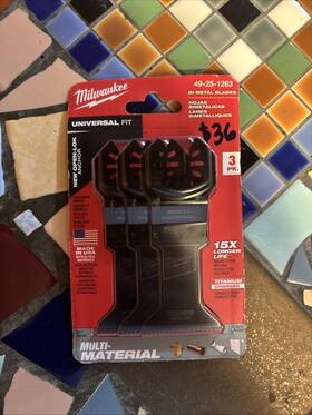 49-25-1253 Milwaukee Universalfit Bi-metal Oscillating Blades 3-pack New