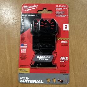 49-25-1522 Milwaukee Multi Material Carbide Teeth Blades 2 Pk. Universal Fit