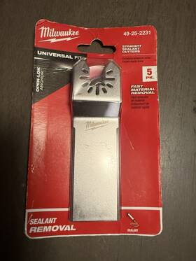 49-25-2231 Milwaukee Oscillating Multi-tool Blades 5pc Sealant Removal