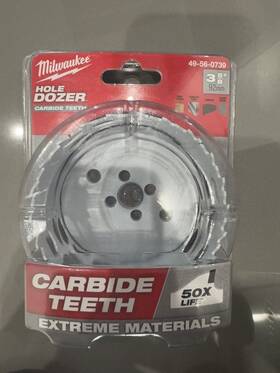 49-56-0739 Milwaukee New 3-5/8 Inch Hole Dozer With Carbide Teeth