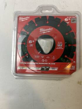 49-93-7262 Milwaukee 6 Inch Green Segmented Rim Diamond Blade For Concrete