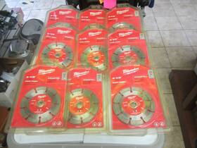 49-93-7405 Milwaukee Lot Of 9 New 4-1/2 Inch Tuck Point Segmented Saw Blade-49-93-7405