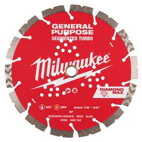 49-93-9009 Milwaukee 9 Inch Diamond Max Segmented Turbo General Blade