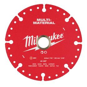 49-93-9604 Milwaukee 4.5 Inch Multi-material Diamond Blade With Vented Segment